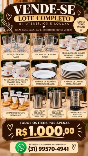 UTENSÍLIOS E LOUÇAS PARA CONFEITARIA