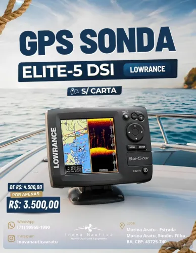GPS Sonda Lowrance Elite-5 DSI (Sem Carta)