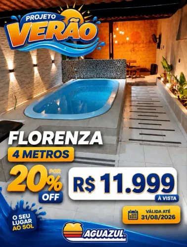 PISCINA DE FIBRA FLORENZA 4 METROS