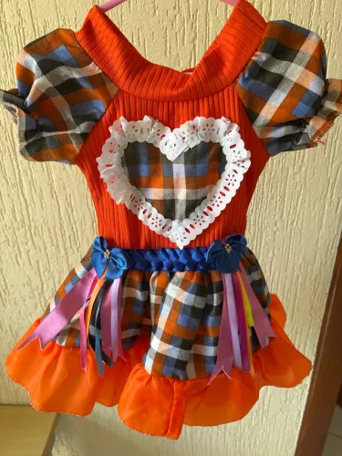 Vestido bebê de Festa Junina 