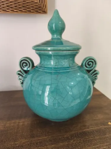 Potiche azul turquesa