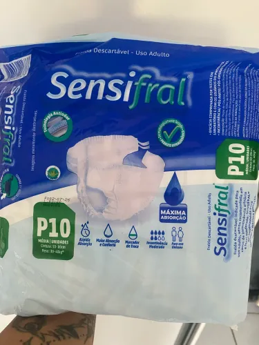 Fralda Adulta Sensifral P10 - 50 Unidades - Nova e Lacrada