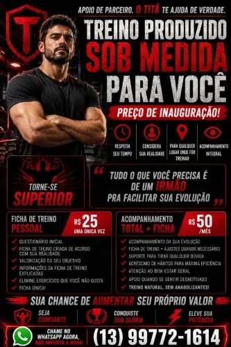 !TREINO SOB MEDIDA PARA VOCÊ ! Valor inaugural, aproveite enquanto há tempo!
