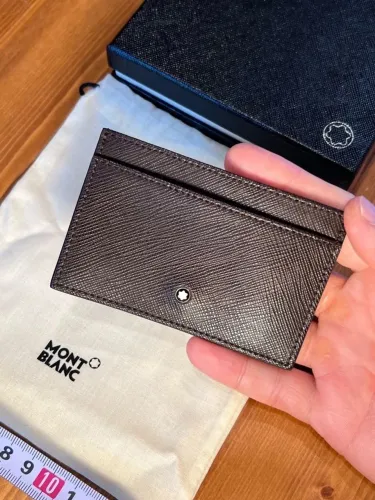 porta cartao montblanc sartorial couro saffiano 100% original