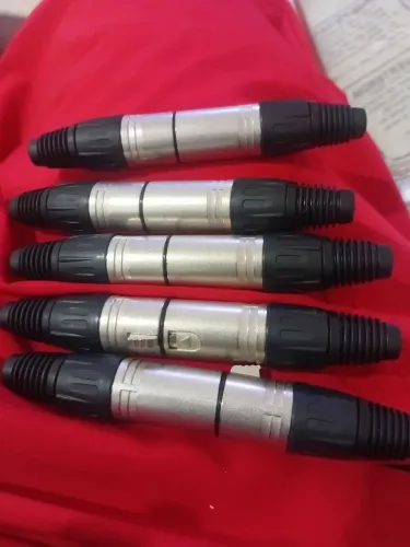  5 Conectores XLR canon para mesa de som microfone e outros 