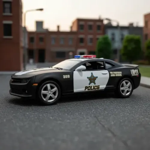 Carrinho de Brinquedo Camaro Chevrolet 2014 Viatura Policial 1/38