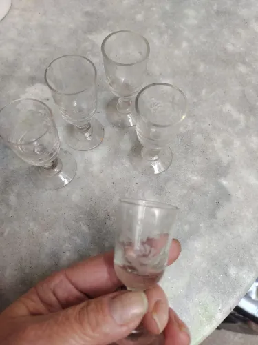5 Tacinhas cristal antigas