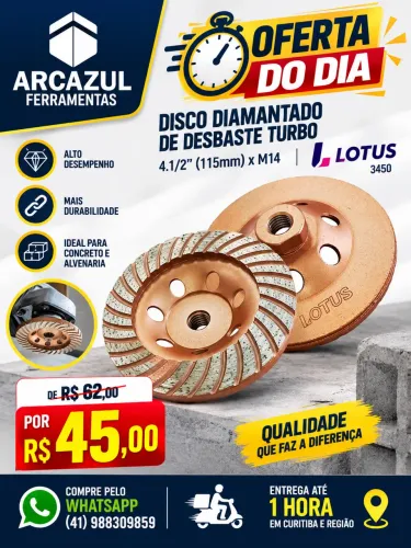 Rebolo de desbaste para concreto 115mm xM14 Esmerilhadeira/lixadeira 