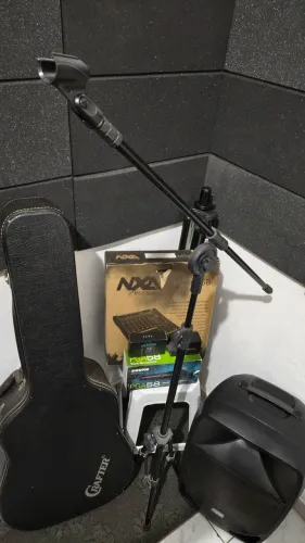 Kit Completo para Músicos/Barzinho - Violão Crafter, Mesa, Microfone e Acessórios!