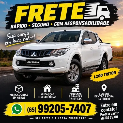 Frete apartir de 70 reais