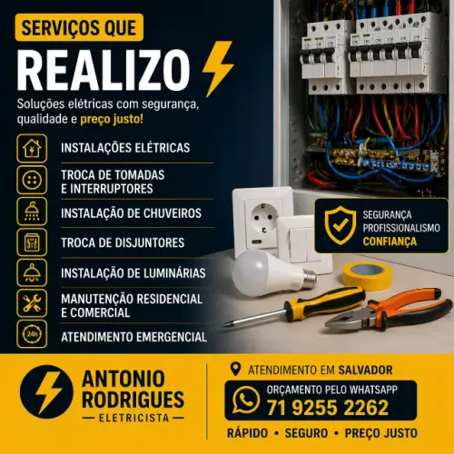 ELETRICISTA EM SALVADOR | Instalação e Manutenção Elétrica