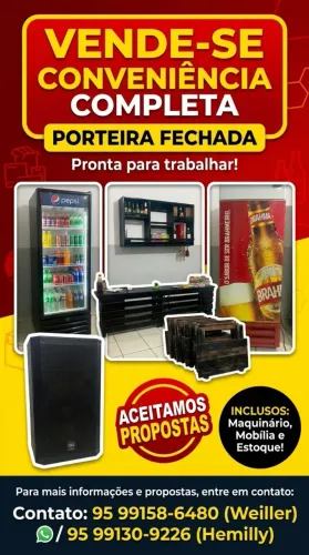 VENDO ESTRUTURA COMPLETA PARA CONVENIÊNCIA / BAR - PRONTO PARA TRABALHAR!
