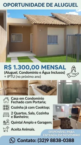 CASA EM CONDOMÍNIO - ALUGUEL