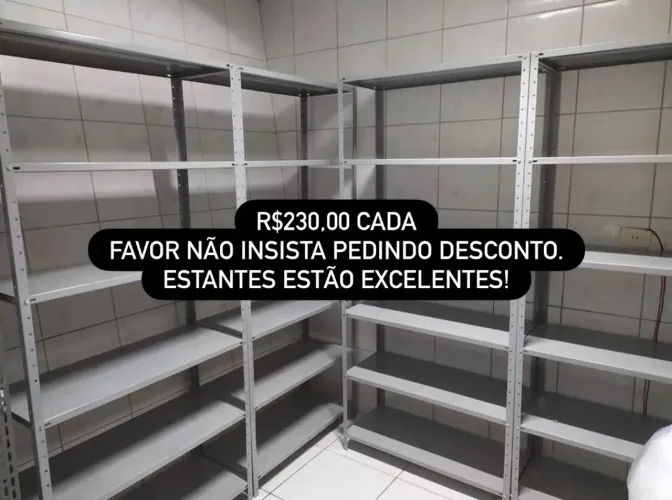 Estante de aço (leia a descrição)