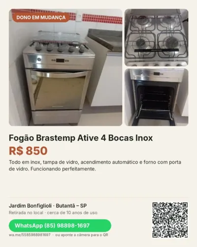 Fogão Brastemp 4 bocas