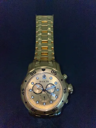 Relógio Masculino Invicta Pro Diver SCUBA Banhado a Ouro