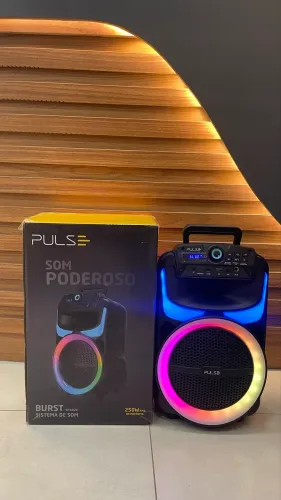 CAIXA DE SOM PULSE COM 250 RMS DE POTÊNCIA NOTA FISCAL E GARANTIA ?