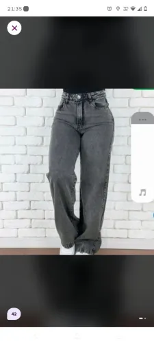 Calça jeans widi leg pantalona 