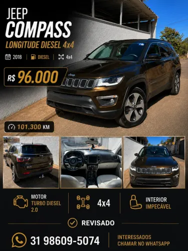 Jeep Compass Longitude 2.0 4X4 Dies. 16V Aut. 2018