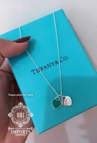 Colar Tiffany dois corações