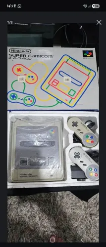 Super famicom na caixa com 2 jogos completo