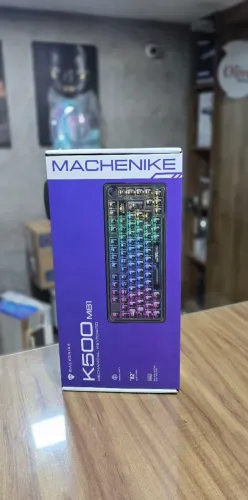 Teclado Magnético Gamer Machenike K500 M81 RGB 8000hz, Preto, ABNT2 C/fio