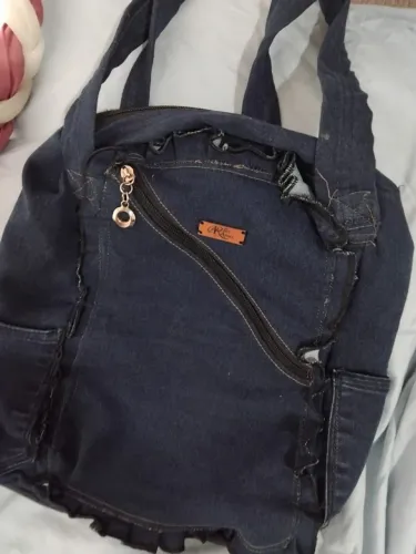 Bolsas artesanais em jeans