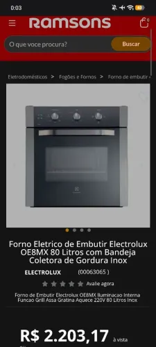 Fornos elétricos espelhados