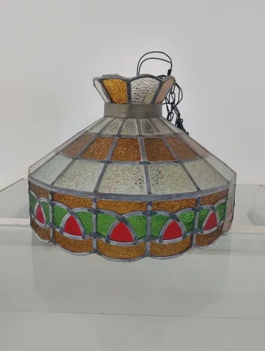 Lustre de Vitral Colorido - Sala, Varanda : 30cm x 40cm