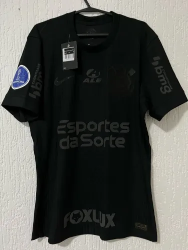 Camisa Corinthians All Black Modelo Jogador Carimbada - Yuri Alberto 9