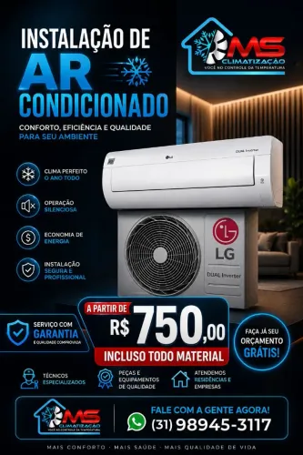 INSTALAÇÃO DE AR CONDICIONADO