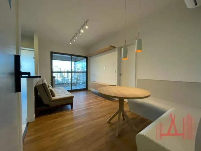 Apartamento MOBILIADO para Locação com 1 dormitório, 1 vaga de garagem, com 50 m² - Vila C