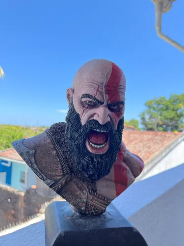 Estátua busto kratos 37cm