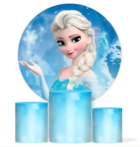 Kit decoração painel e cilindros - Frozen e Maria Clara e JP
