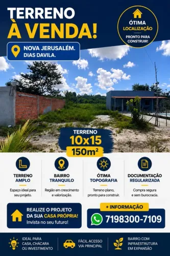OPORTUNIDADE ÚNICA TERRENO 10X15