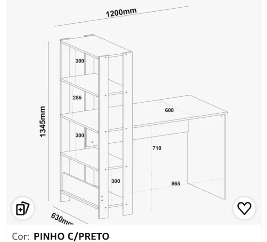Mesa estante usado