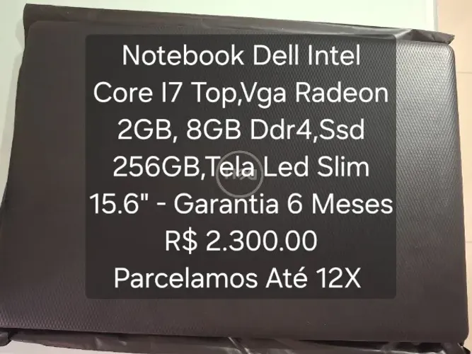 Notebook TOP Dell Intel Core I7,8GB DDr4,SSD 256GB,VGA Radeon 2GB - Garantia.