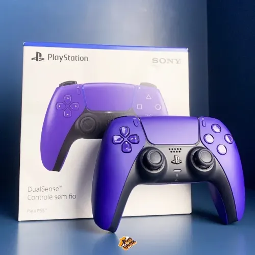 Controle Sony DualSense PS5, Sem Fio , Galactic Purple, Novo, Lacrado