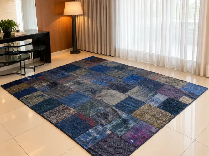 Tapete Patchwork Feito a Mão 2,00 x 2,50 mts - Lindíssimo