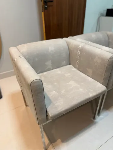 Poltrona Cinza Contemporaneo Design Primeira Linha - LUXdécor