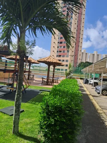 Apto 2/4 cou suíte e varanda, área de lazer completa, Sun Gardens, atrás Havan e Toyota