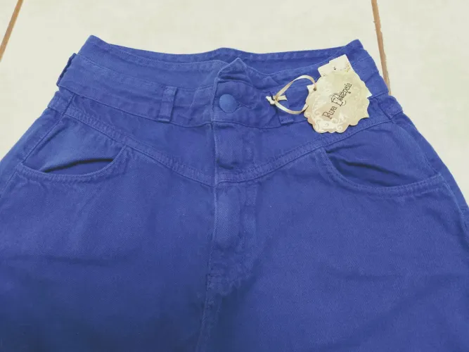 Calça feminina skinny azul royal pura essência tamanho 38 
