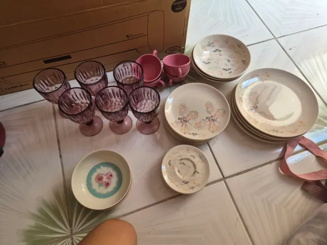 Conjunto de chá e jantar Oxford jardim secreto 20 peças