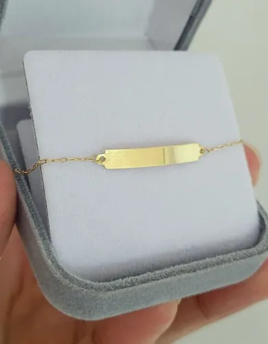 Pulseira Infantil chapinha Ouro 18k DESCONTO