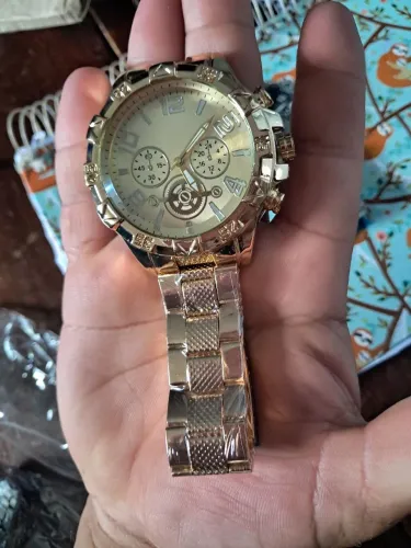 Relogio masculino barato Dourado Aço inoxidável