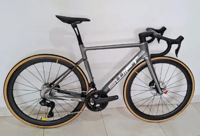 Bicicleta Speed Swift Racevox Evo Carbon Disc Ultegra Di2 Cinza 51