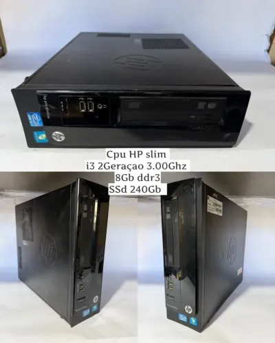 Computador Cpu Hp Slim i3 2 Geração Ssd240Gb 