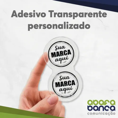 Adesivo Transparente Vinil Personalizado - 240 unids