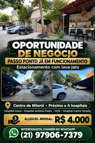 Passo ponto estacionamento ja com clientes