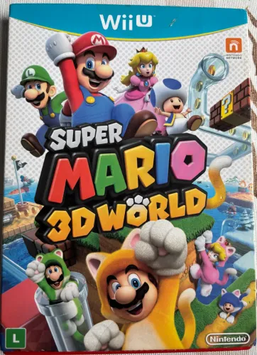 SUPER MÁRIO 3D WORLD  WII U- VERSÃO NACIONAL COM LUVA CAPA